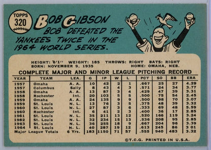 Bob Gibson 1965 Topps #320