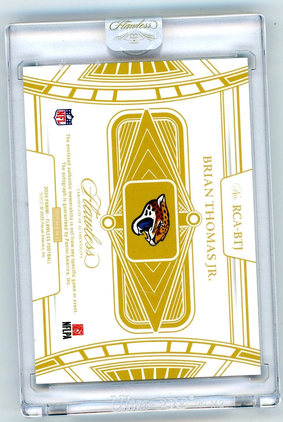 Brian Thomas Jr. 2024 Panini Flawless Rookie Cleat Auto #'d 5/5