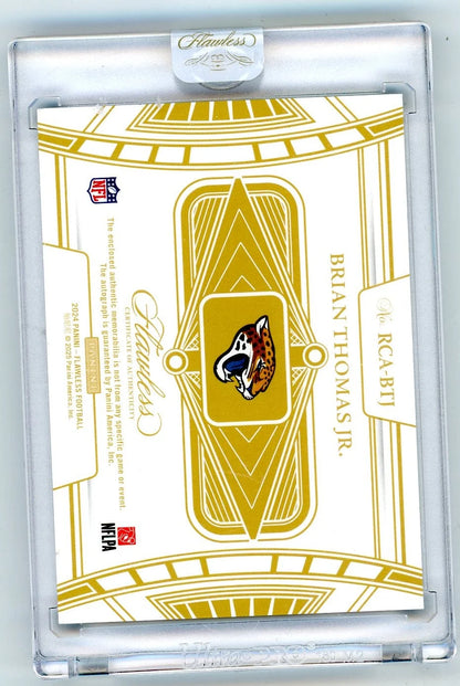 Brian Thomas Jr. 2024 Panini Flawless Rookie Cleat Auto #'d 5/5