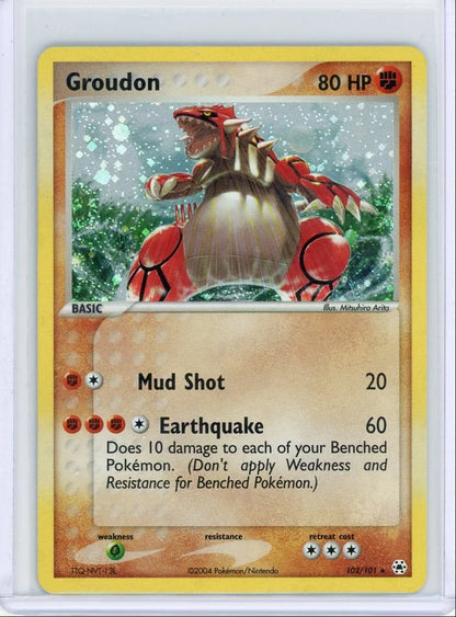 Groudon Pokémon Hidden Legends Holo #102/101