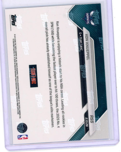 Kon Knueppel 2026 Topps NOW Rising Stars RC #RS5