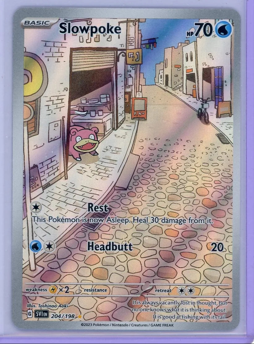 Slowpoke Pokémon Scarlet & Violet Base Set Illustration Rare #204/198