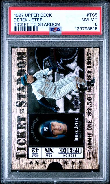 Derek Jeter 1997 Upper Deck Ticket to Stardom PSA 8