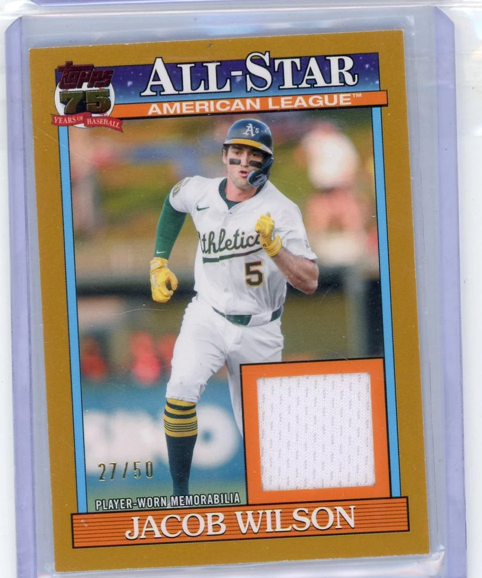 Jacob Wilson 2026 Topps Series 1 All-Star relic gold #'d 27/50