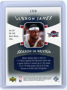 LeBron James 2004 Upper Deck SP Game Used Edition Season In Review (28 pts. 11/19/03) #'d 605/99
