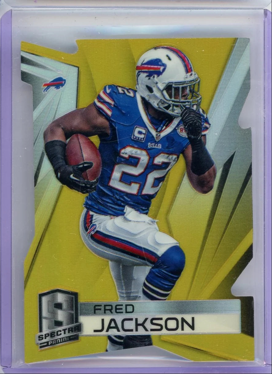 Fred Jackson 2014 Panini Spectra gold prizm die-cut #'d 06/10