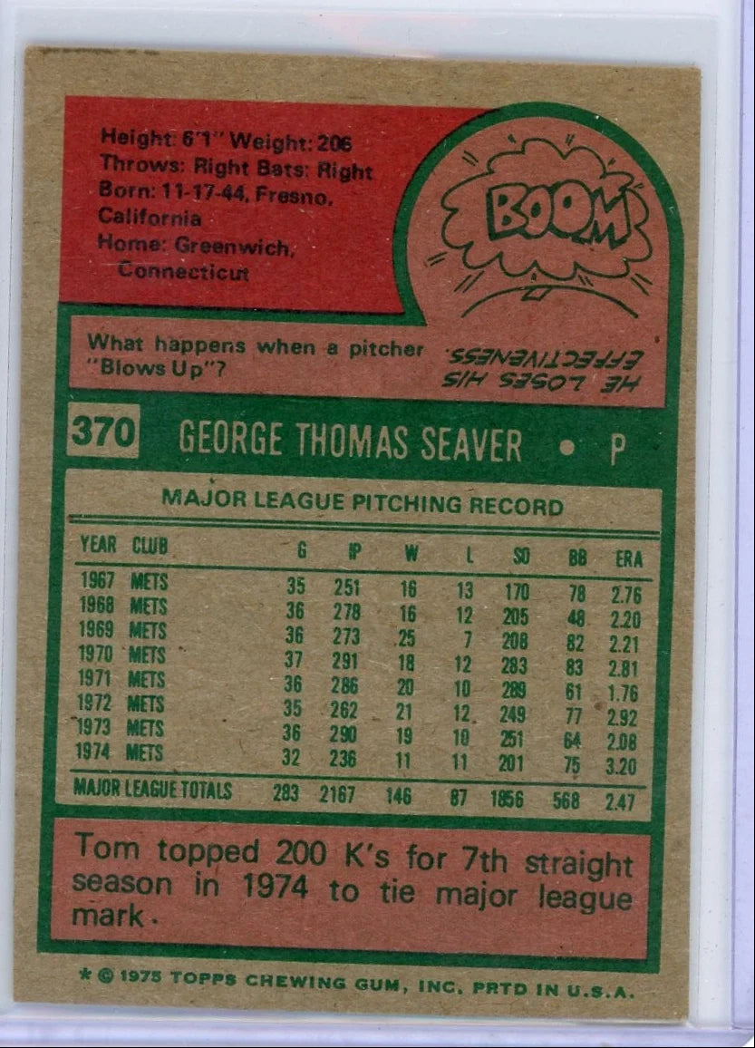 Tom Seaver 1975 Topps #370