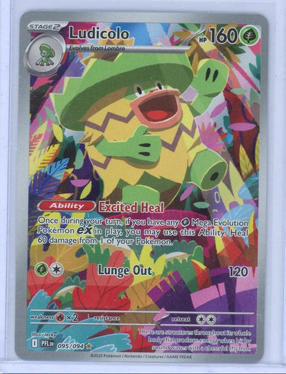 Ludicolo 2025 Pokemon Phantasmal Flames Illustration rare #095/094