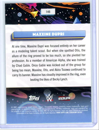 Maxxine Dupri 2026 Topps Cosmic Chrome Green Space Dust #'d 01/75