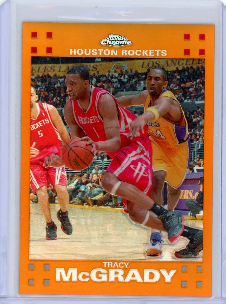 Tracy McGrady 2007-08 Topps Chrome Orange Refractor #'d 102/199