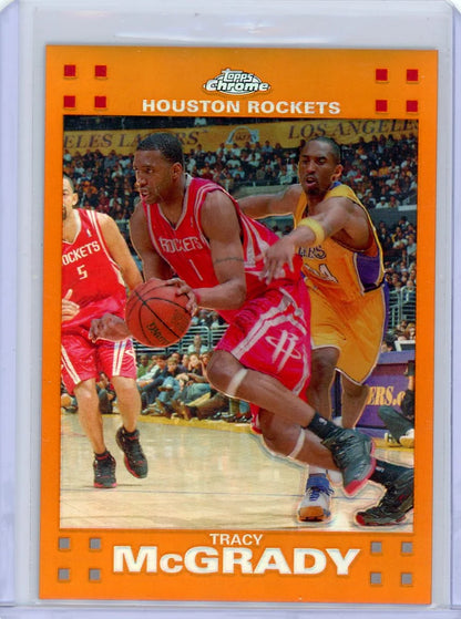 Tracy McGrady 2007-08 Topps Chrome Orange Refractor #'d 102/199