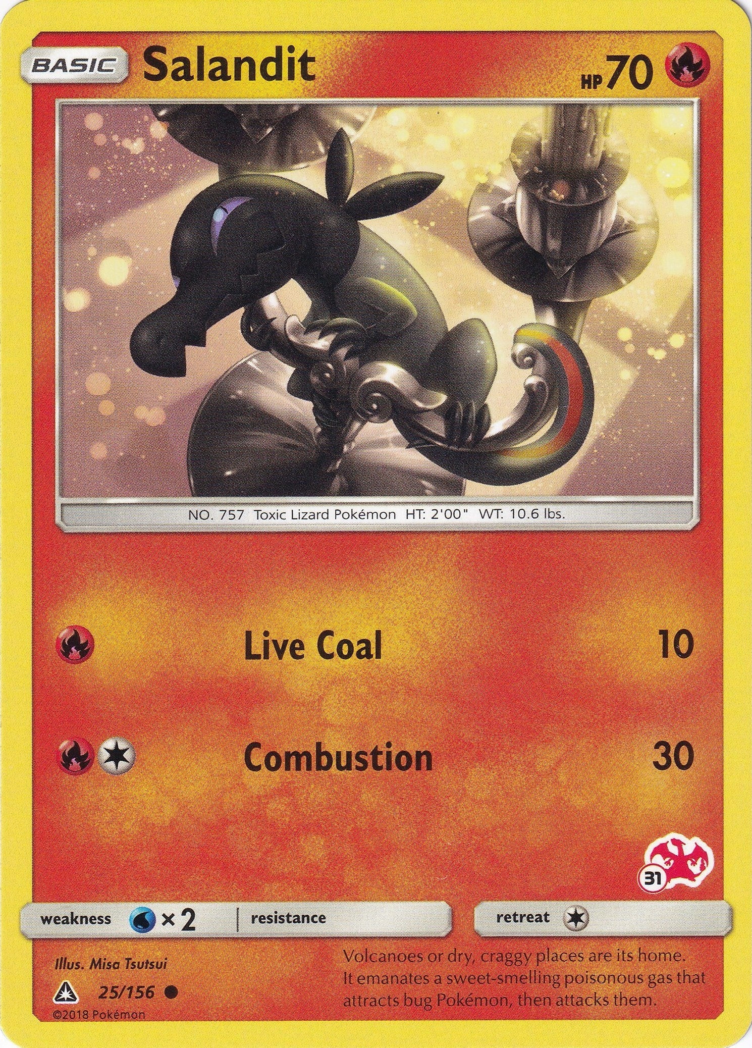 Salandit - 25/156 (#31 Charizard Stamped) (025/156) (Battle Academy) (BTA)