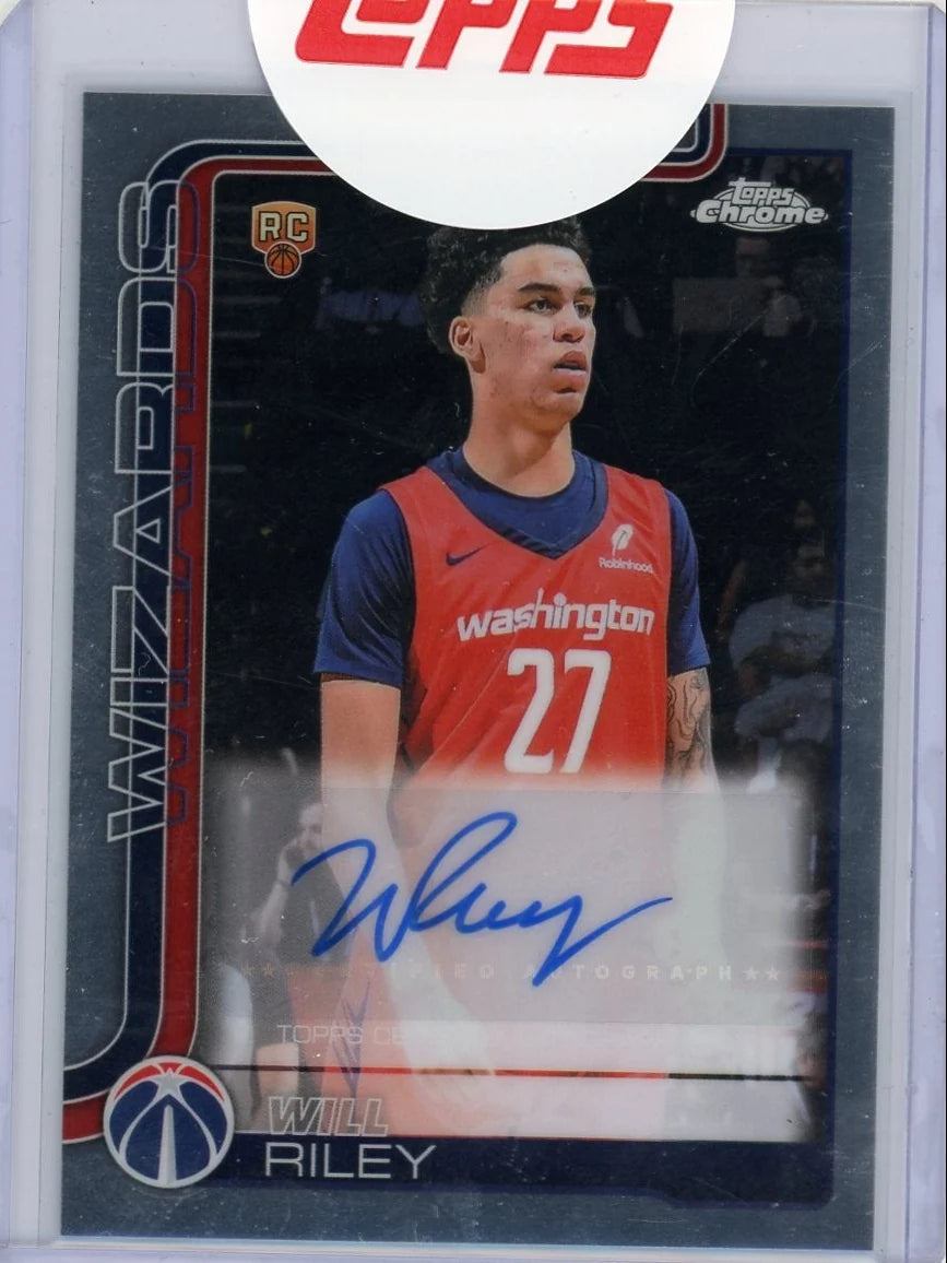 Will Riley 2025-26 Topps Chrome Rookie Autograph