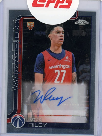 Will Riley 2025-26 Topps Chrome Rookie Autograph