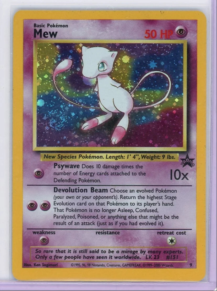 Mew WotC Black Star Holo Promo Pokémon #9
