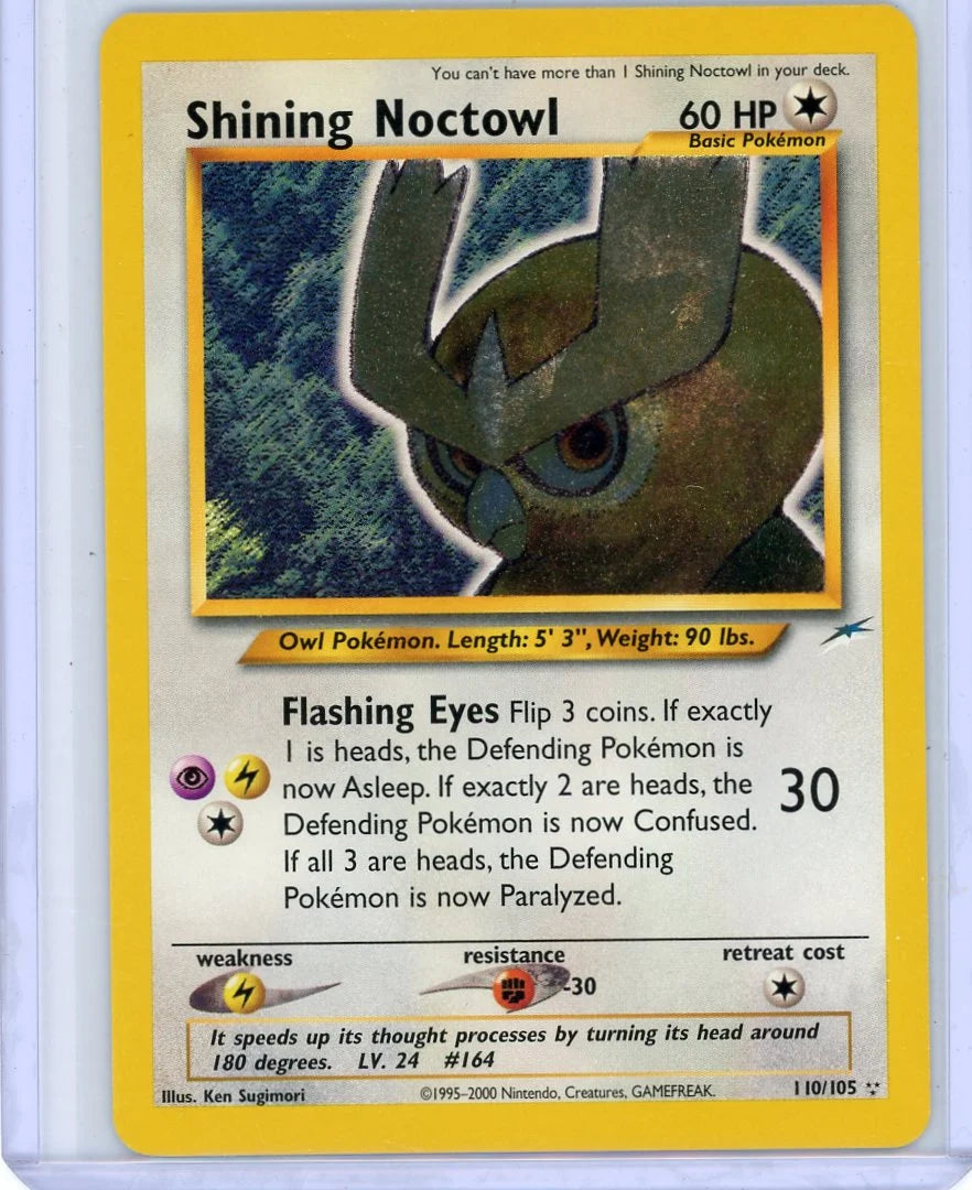Shining Noctowl Pokémon Neo Destiny Secret Rare #110/105