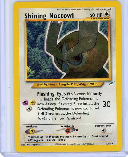 Shining Noctowl Pokémon Neo Destiny Secret Rare #110/105