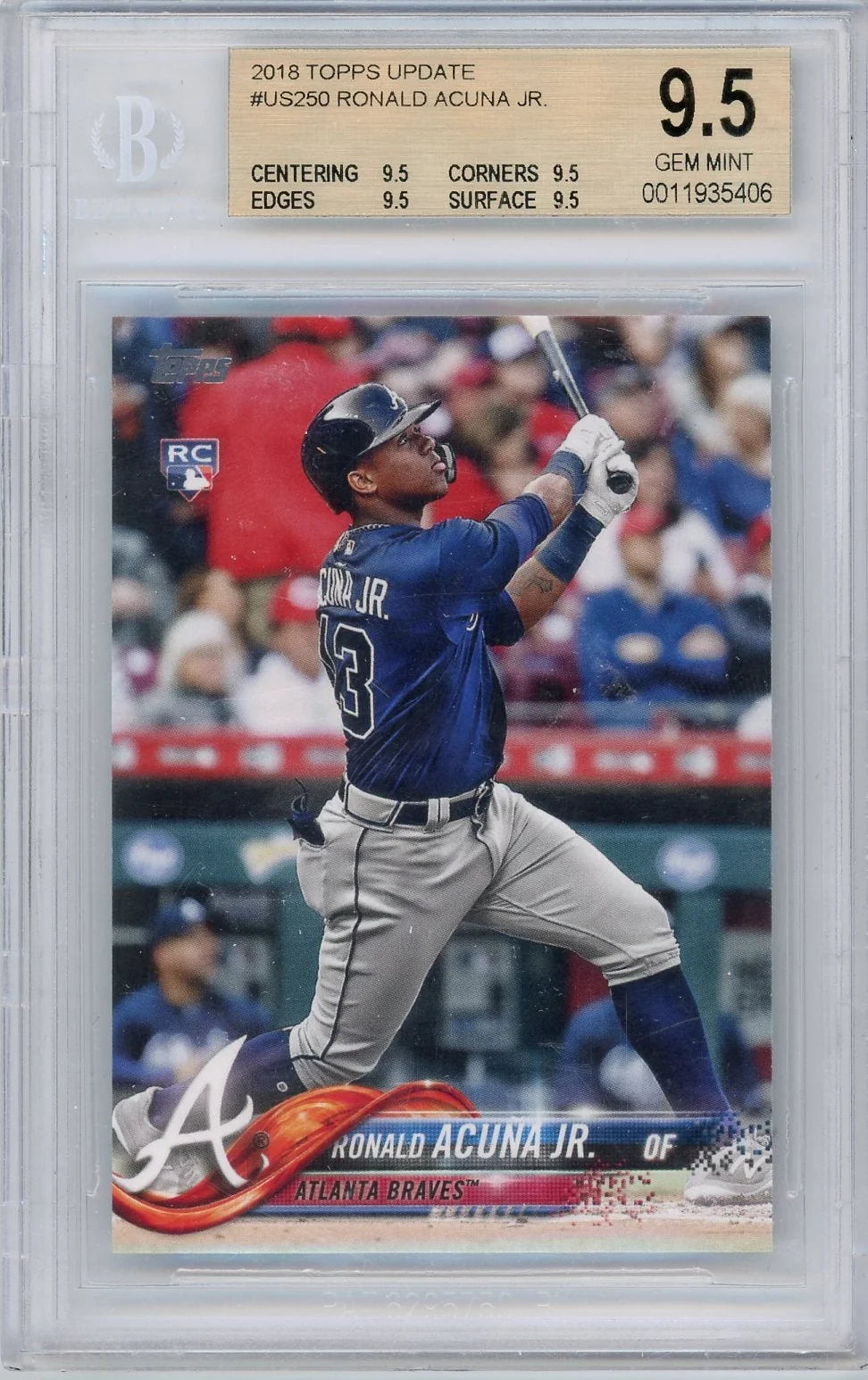 Ronald Acuna Jr 2018 Topps Update Series Rookie BGS 9.5