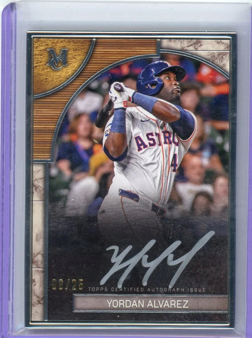 Yordan Alvarez 2025 Topps Museum Collection Framed Autograph #'d 06/25