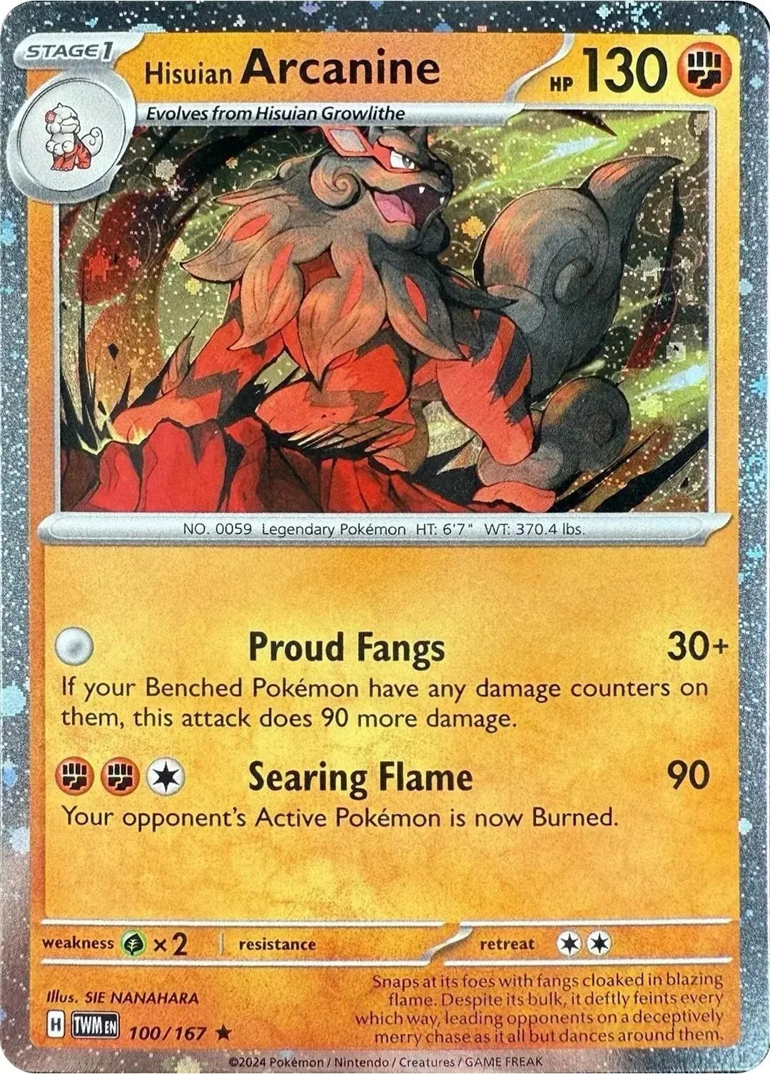 Hisuian Arcanine - 100/167 (Cosmos Holo) (100/167) (Blister Exclusives) (BLE)