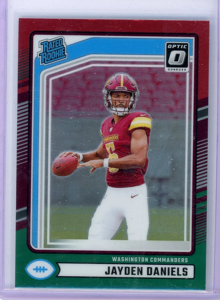 Jayden Daniels 2024 Panini Donruss Optic Red & Green Rated Rookie