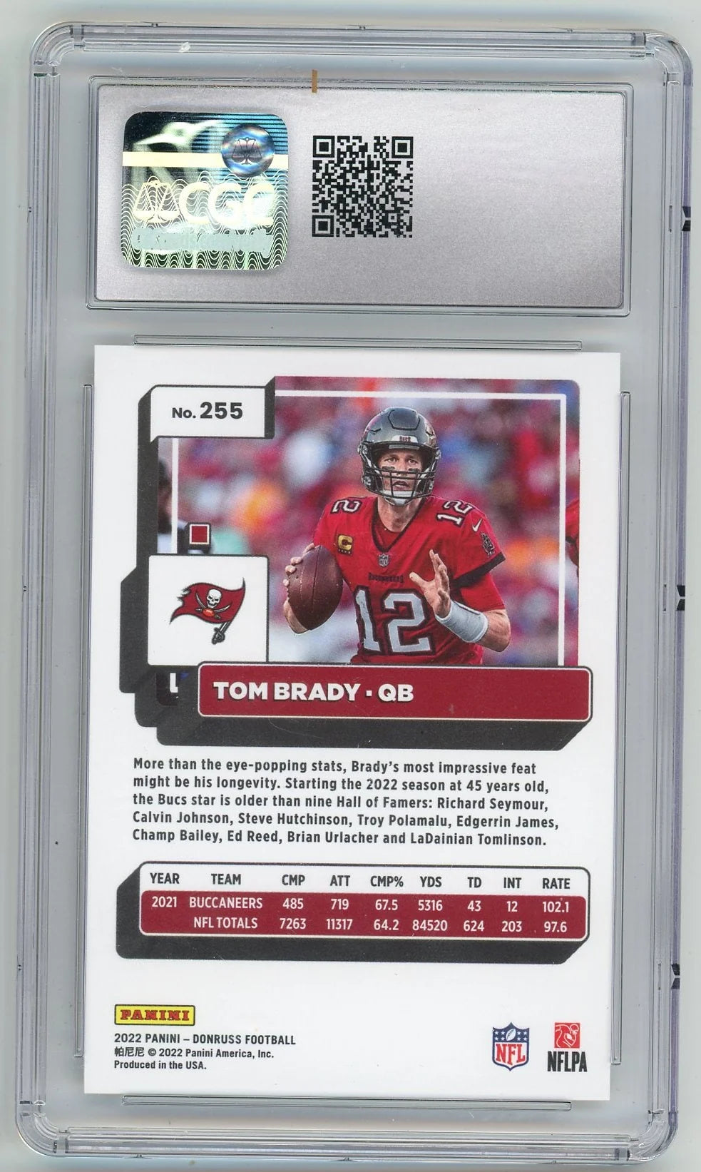 Tom Brady 2022 Donruss Press Proof Premium CGC 9.5
