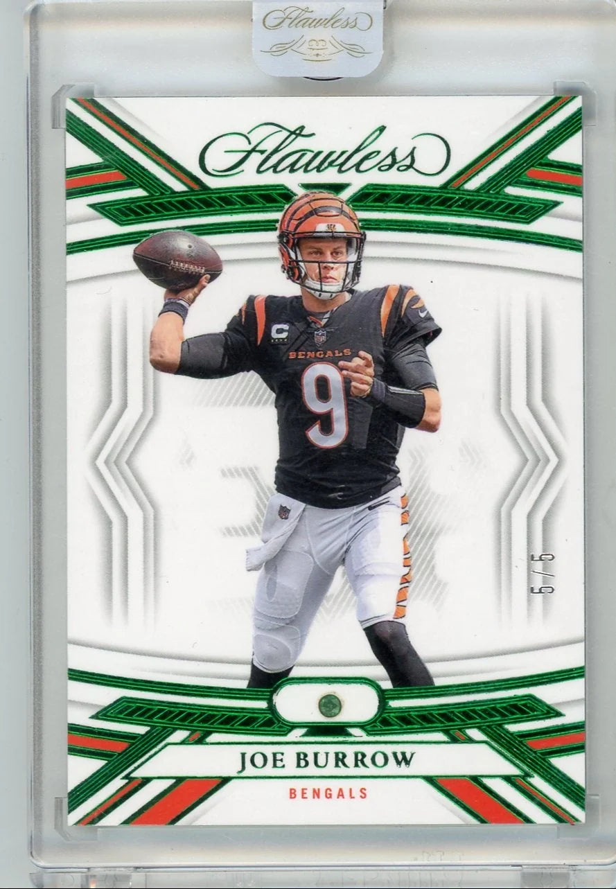 Joe Burrow 2023 Panini Flawless Emerald #'d 5/5 (sealed)