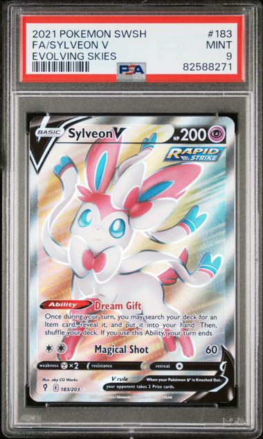 Sylveon V Pokémon Evolving Skies #183/203 PSA 9