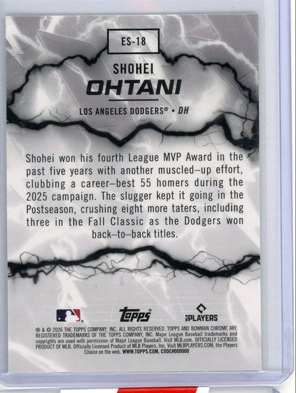 Shohei Ohtani 2025-26 Bowman Chrome Electric Sluggers #ES-18