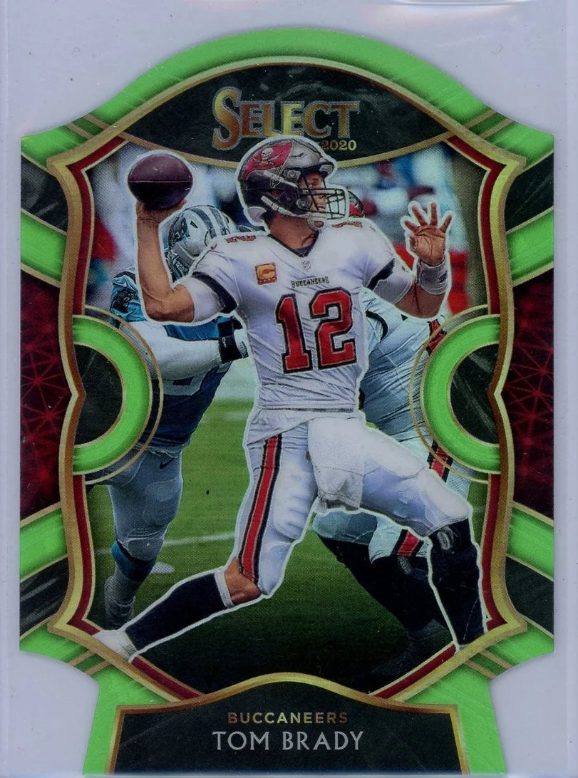 Tom Brady 2021 Panini Select Die-Cut Green