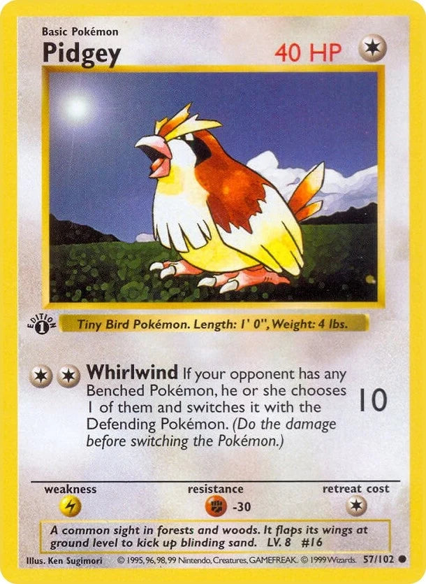 Pidgey (057/102) (Base Set (Shadowless)) (BSS)