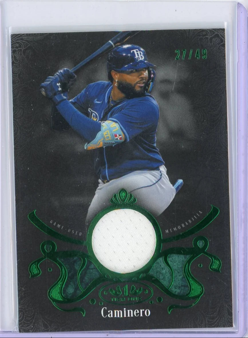 Junior Caminero 2026 Topps Tier One Shadow Relic #SR-JCA #'d /49