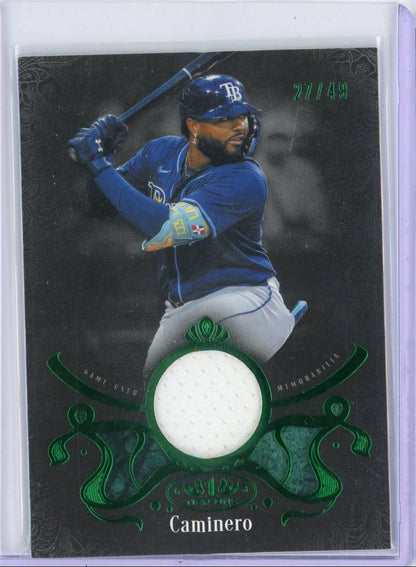 Junior Caminero 2026 Topps Tier One Shadow Relic #SR-JCA #'d /49
