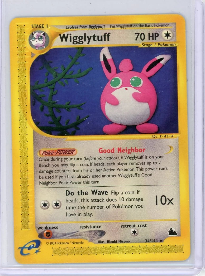 Wigglytuff Pokémon Skyridge Non Holo #34/144