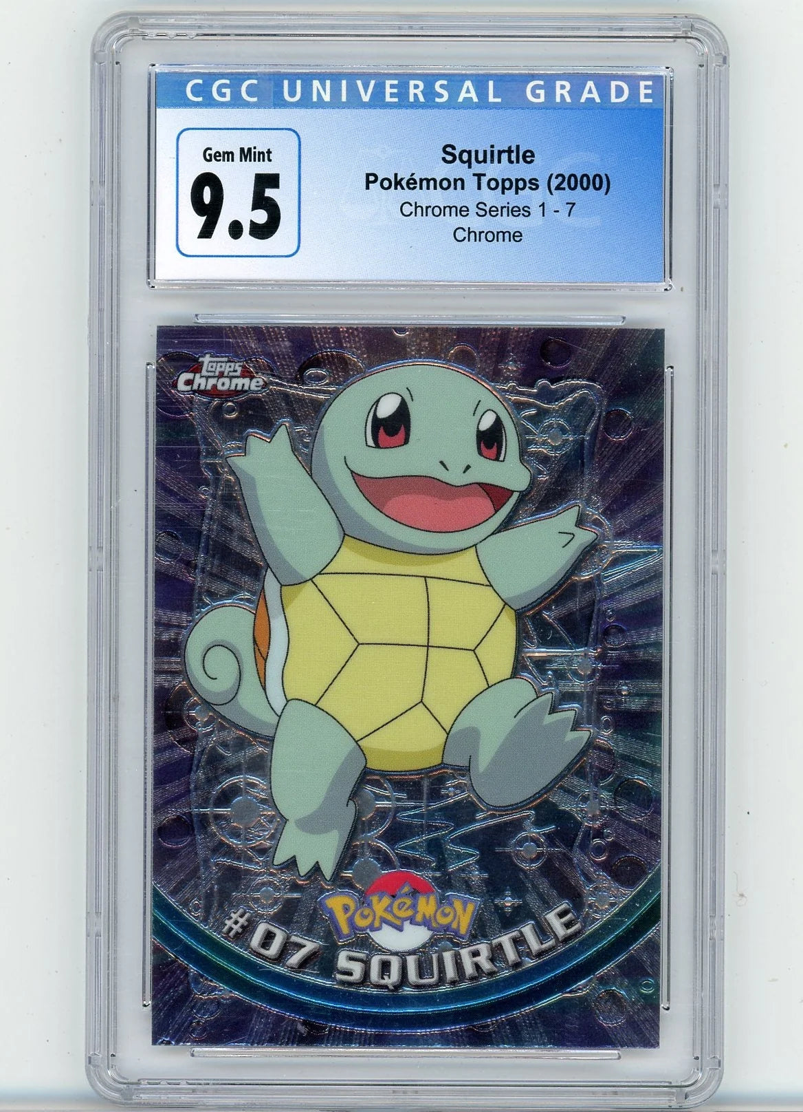 Squirtle 2000 Pokémon Topps Chrome #07 CGC 9.5