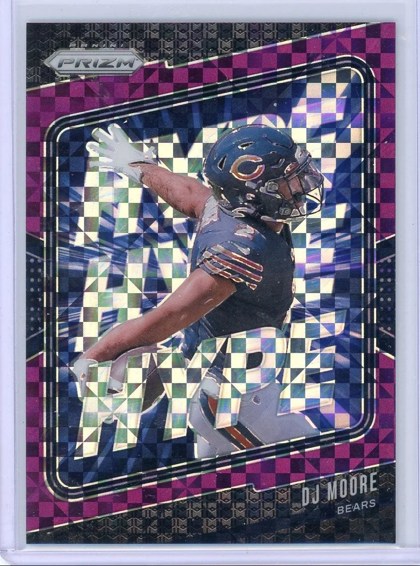 DJ Moore 2024 Panini Prizm Hype Purple Power #'d 32/49