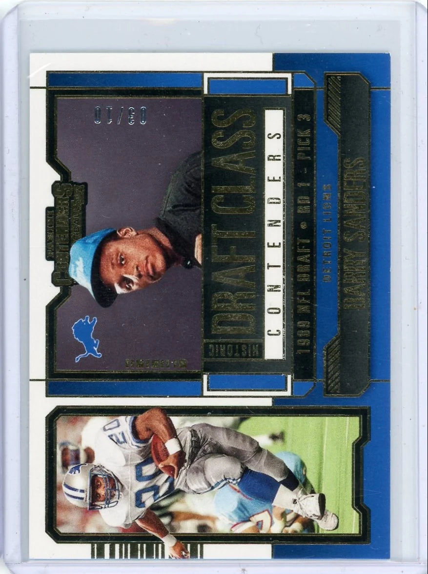 Barry Sanders 2023 Panini Contenders Draft Class gold #'d 09/10