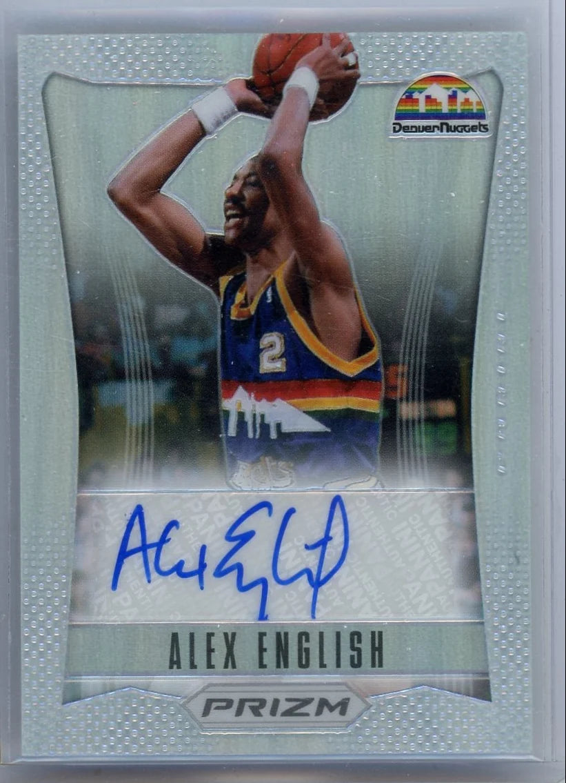 Alex English 2012-13 Panini Prizm autograph silver #'d 18/25