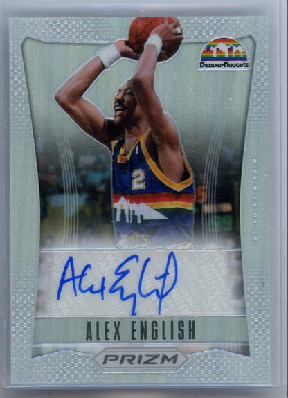 Alex English 2012-13 Panini Prizm autograph silver #'d 18/25