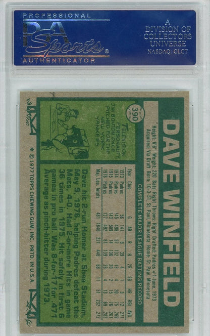 Dave Winfield 1977 Topps #390 PSA 8