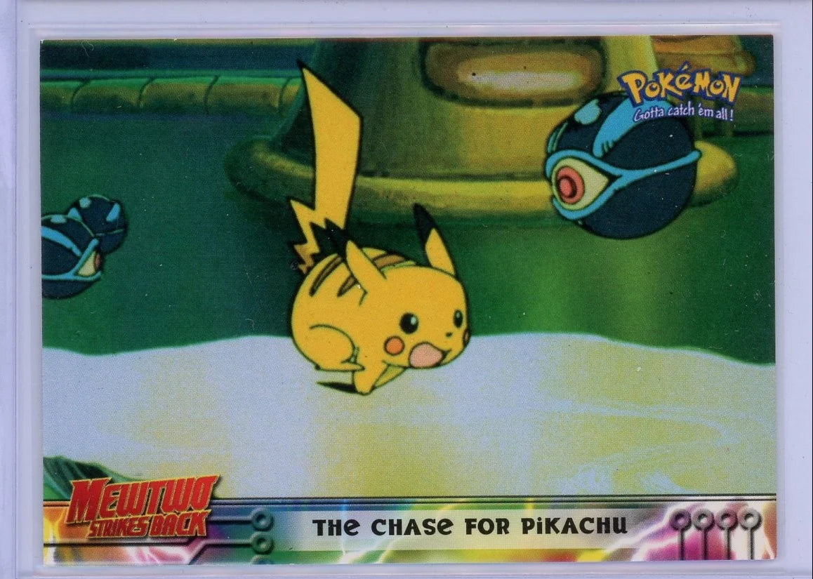 The Chase for Pikachu Pokemon Topps Mewtwo Strikes Back #28