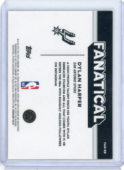 Dylan Harper 2025-26 Topps Chrome Fanatical Rookie Case Hit