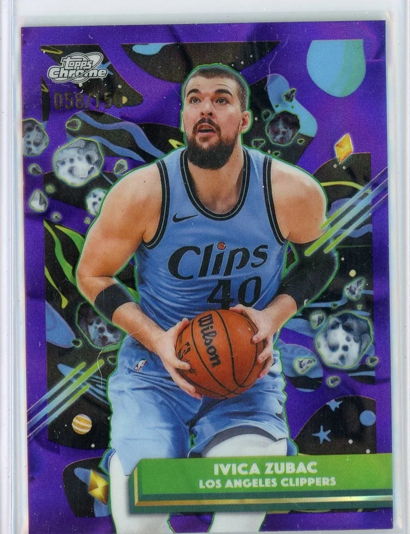 Ivica Zubac 2025-26 Topps Cosmic Chrome Purple #'d 058/150