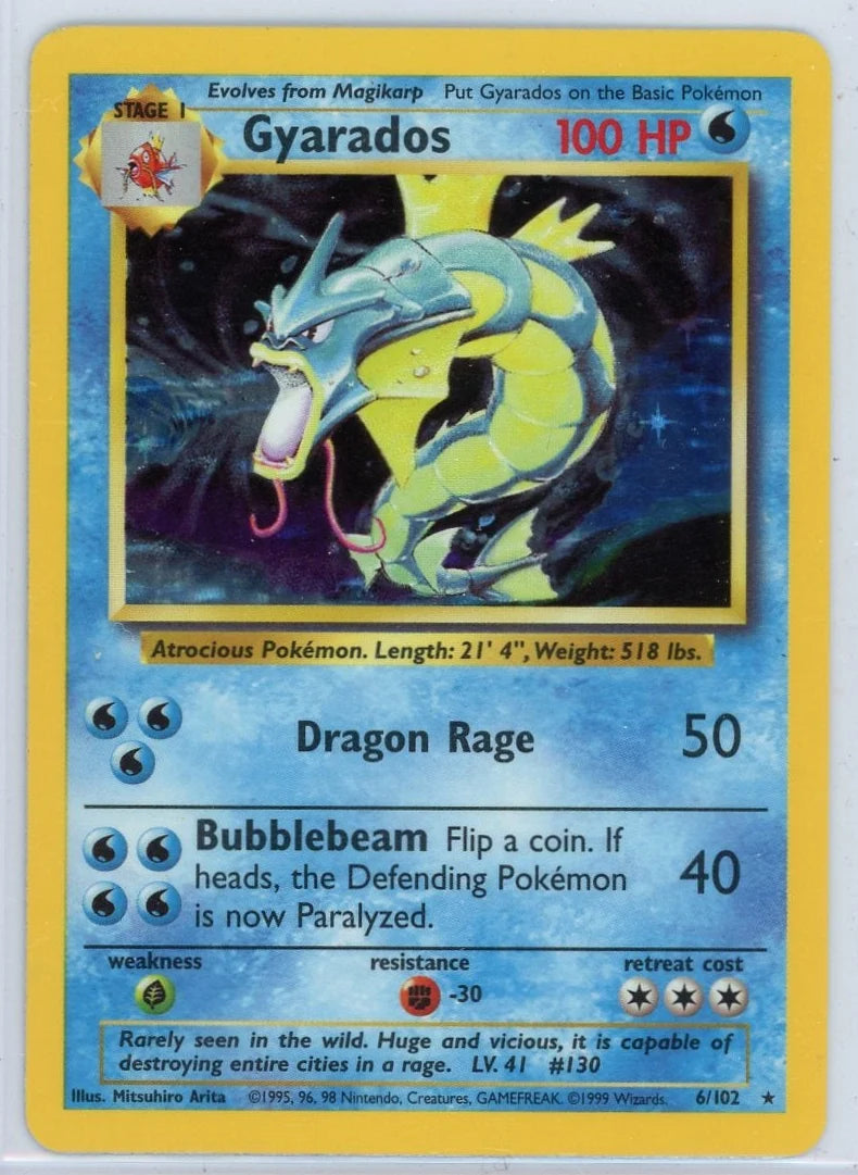 Gyarados Pokémon Base Set Holo #6/102