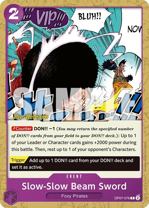 Slow-Slow Beam Sword (OP07-076) (500 Years in the Future Pre-Release Cards) (OP07 PRE)