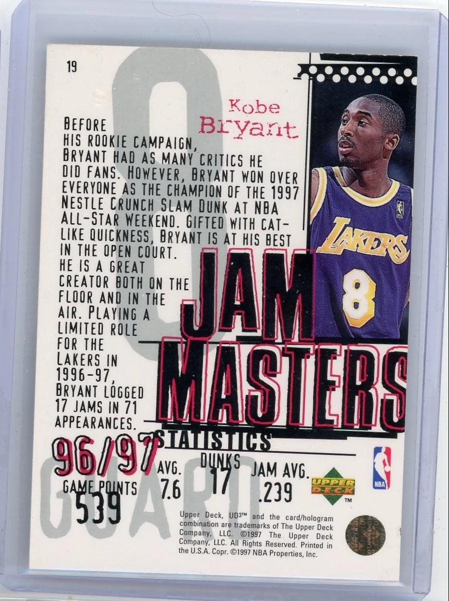 Kobe Bryant 1997 Upper Deck Jam Masters (DMG)
