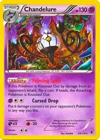 Chandelure - 43/119 (Cosmos Holo) (043/119) (Blister Exclusives) (BLE)