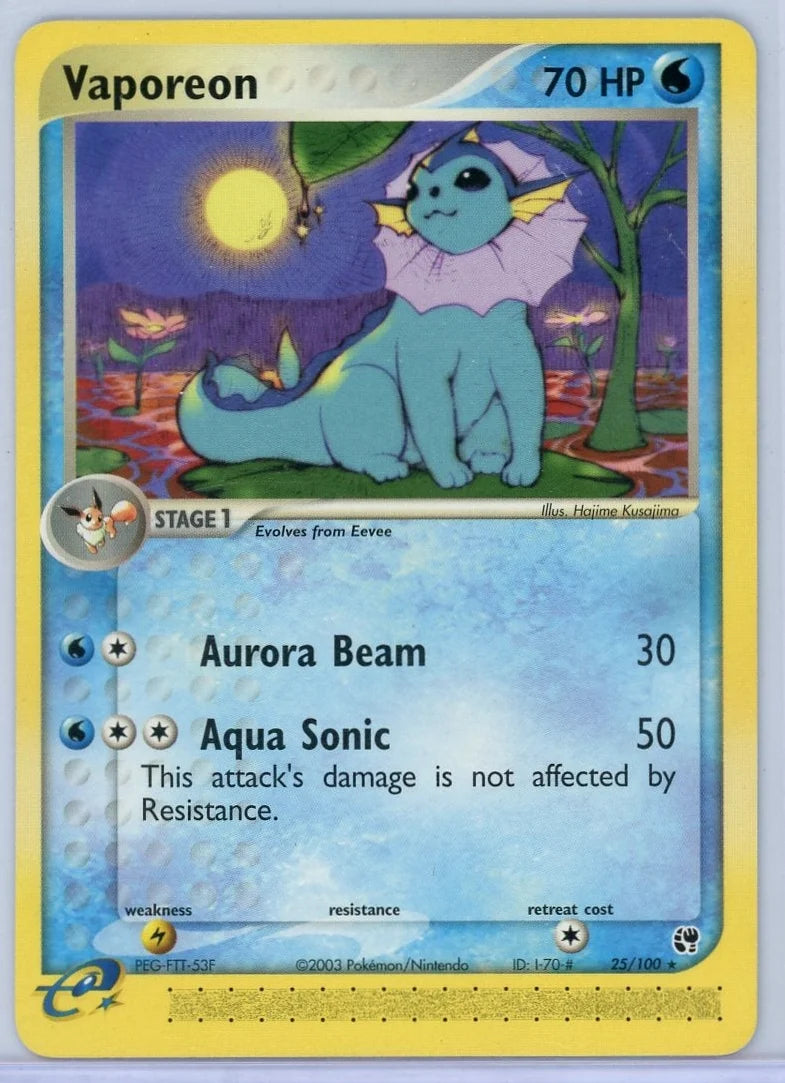 Vaporeon 2003 Pokémon Sandstorm non holo #25/100 LP