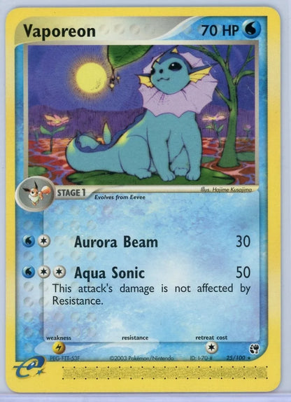 Vaporeon 2003 Pokémon Sandstorm non holo #25/100 LP
