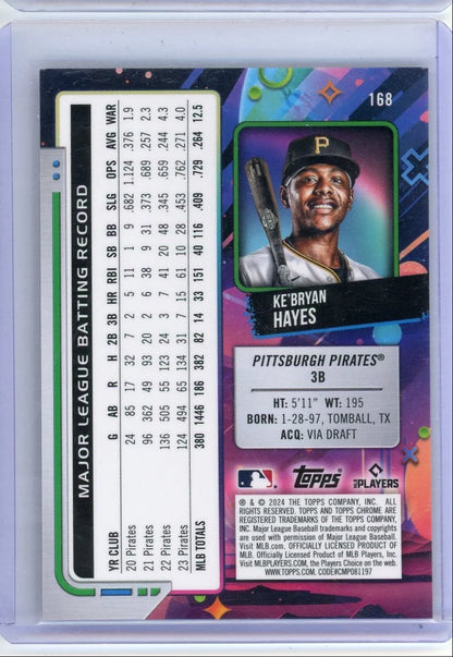 Ke'Bryan Hayes 2024 Topps Chrome Cosmic red lunar ref. #'d 1/5